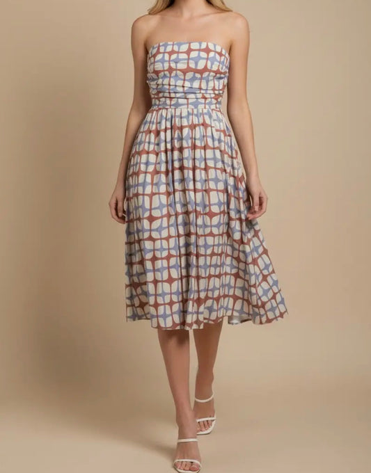 Modern Mosaic Midi Dress