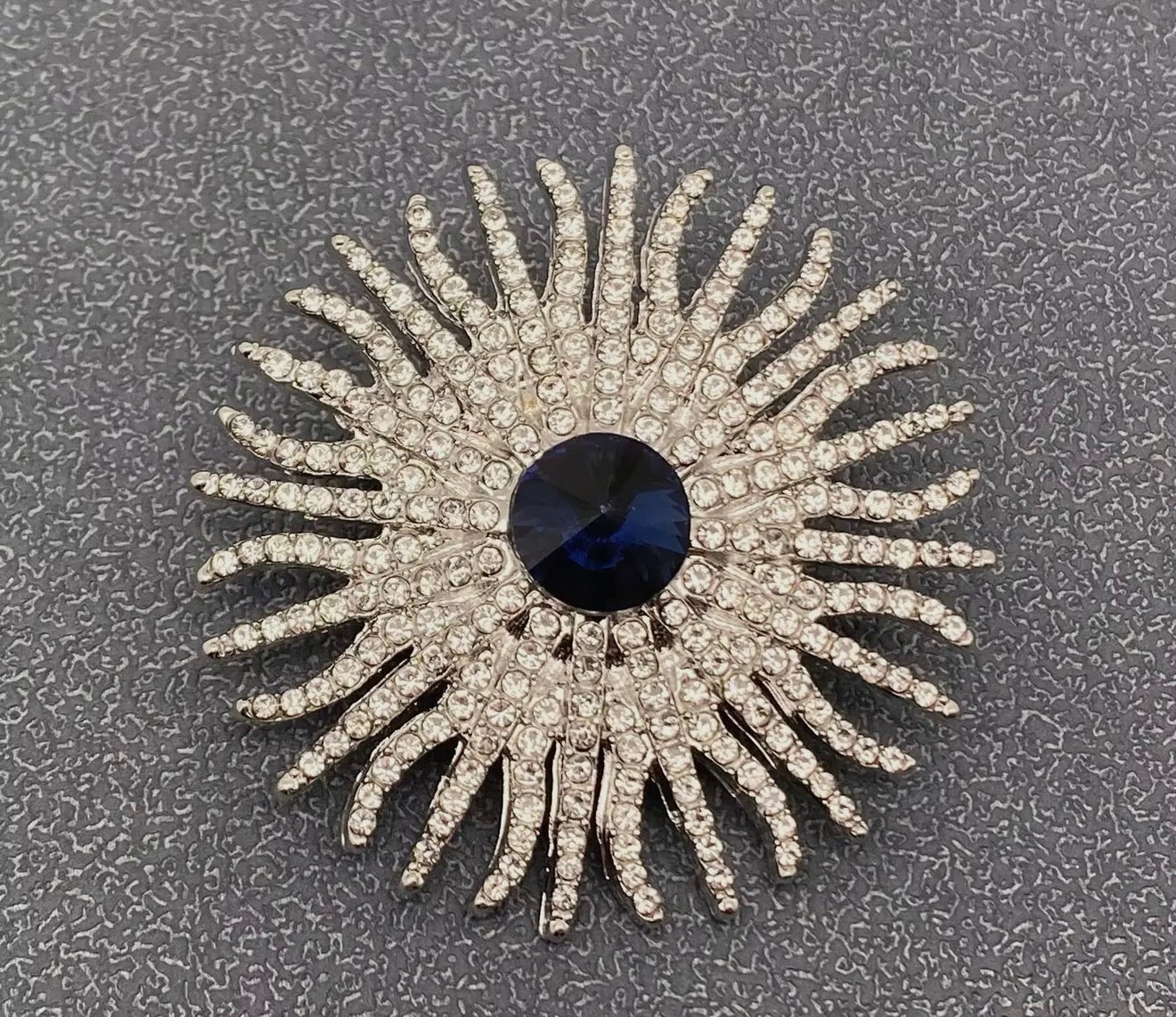 Sapphire Starburst Elegance Brooch