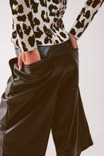 Load image into Gallery viewer, Faux Leather Culottes – Black
