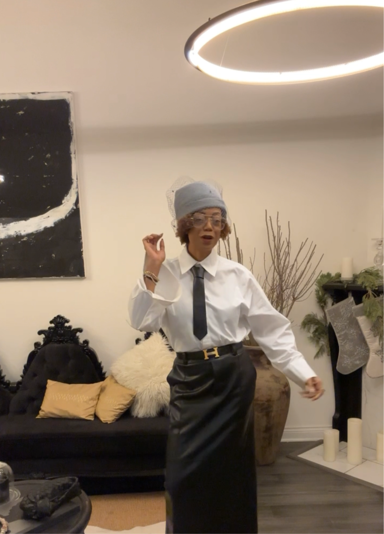 Maxi faux Leather Pencil Skirt