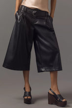 Load image into Gallery viewer, Faux Leather Culottes – Black
