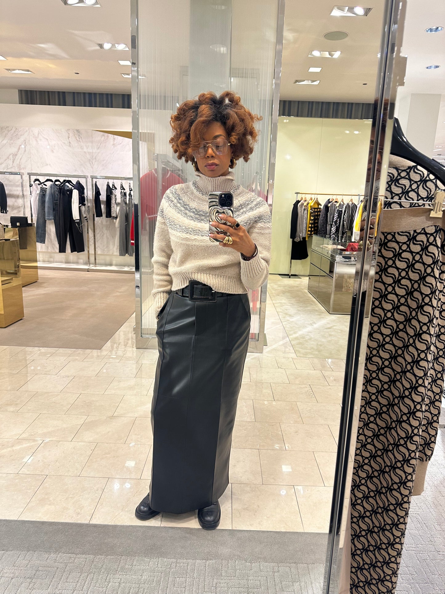 Maxi faux Leather Pencil Skirt