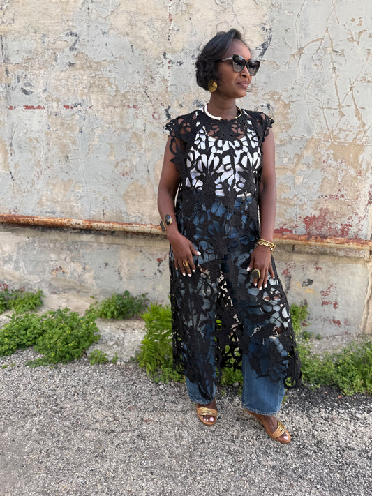 Midnight Garden Lace Tunic