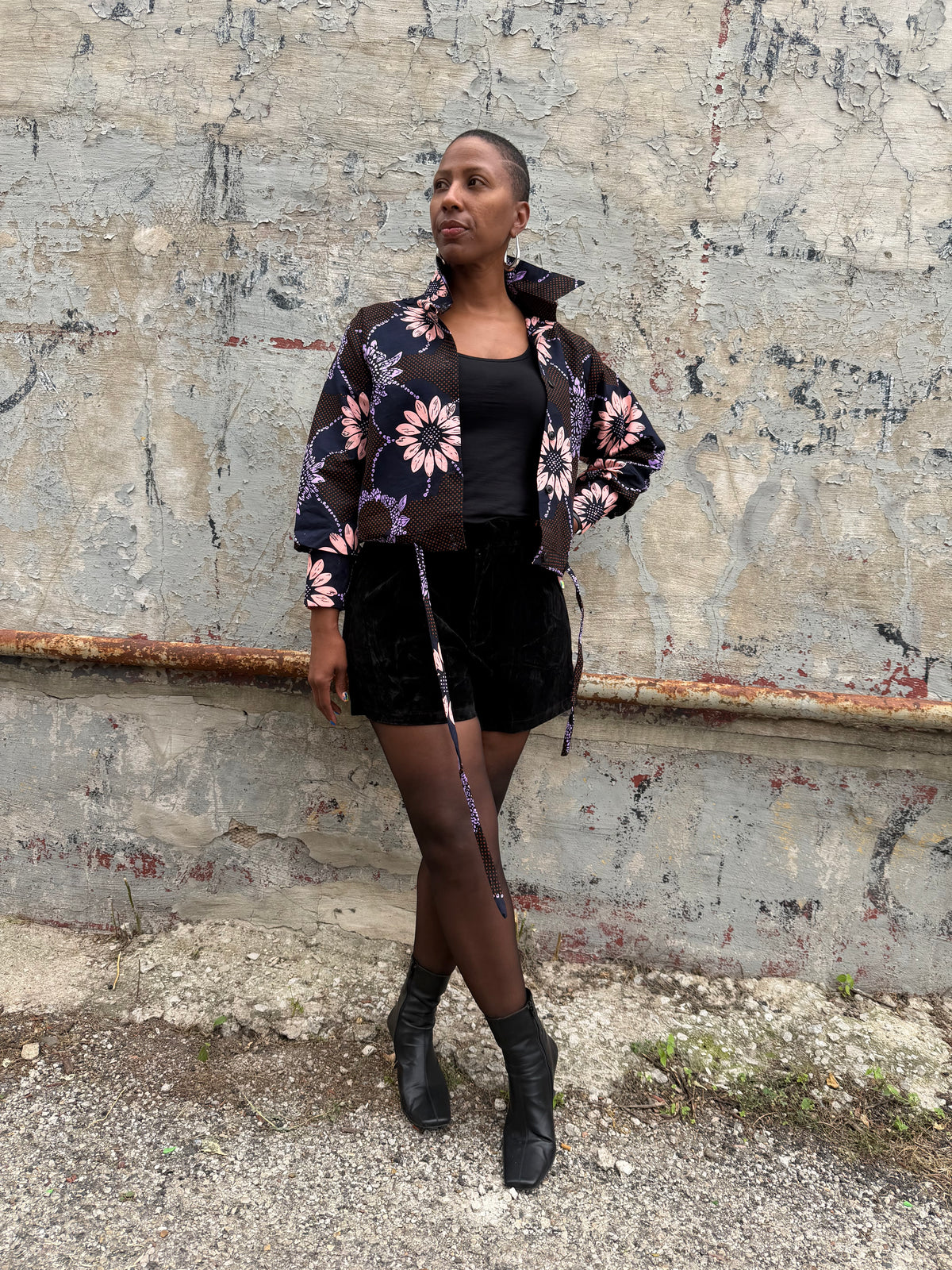 The Velvet Hour faux suede short