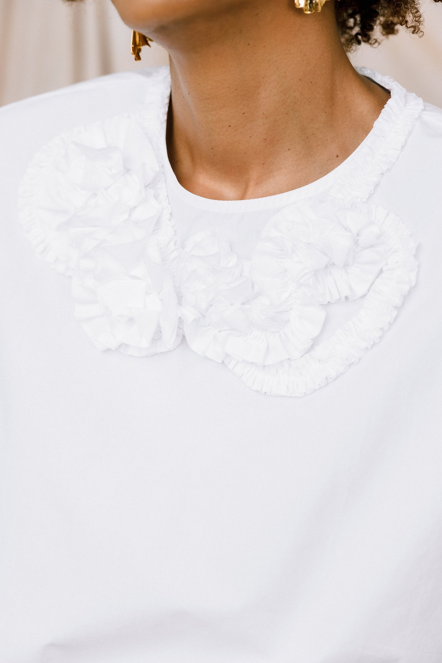 Petal Poise Cotton Blouse