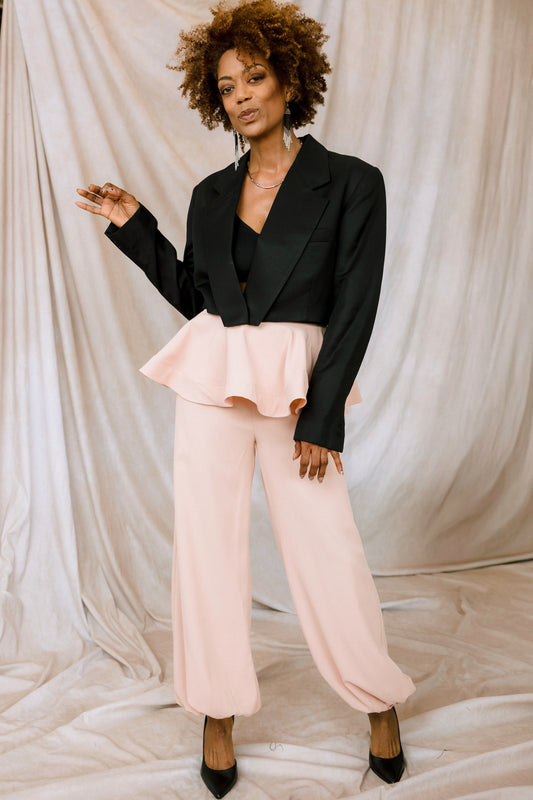 Blush Breeze Peplum Pant