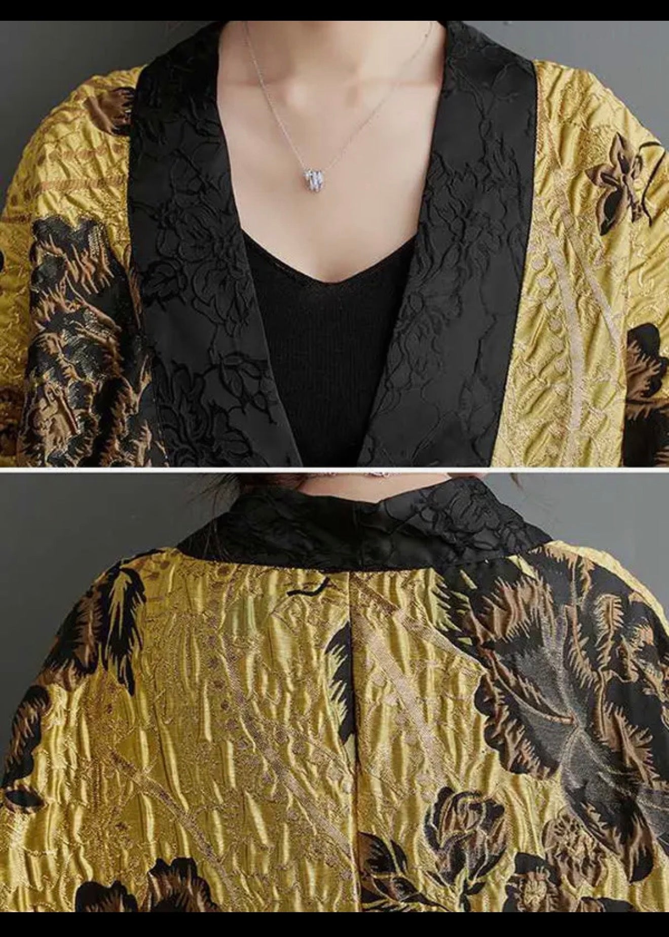 Golden Garden Statement Kimono