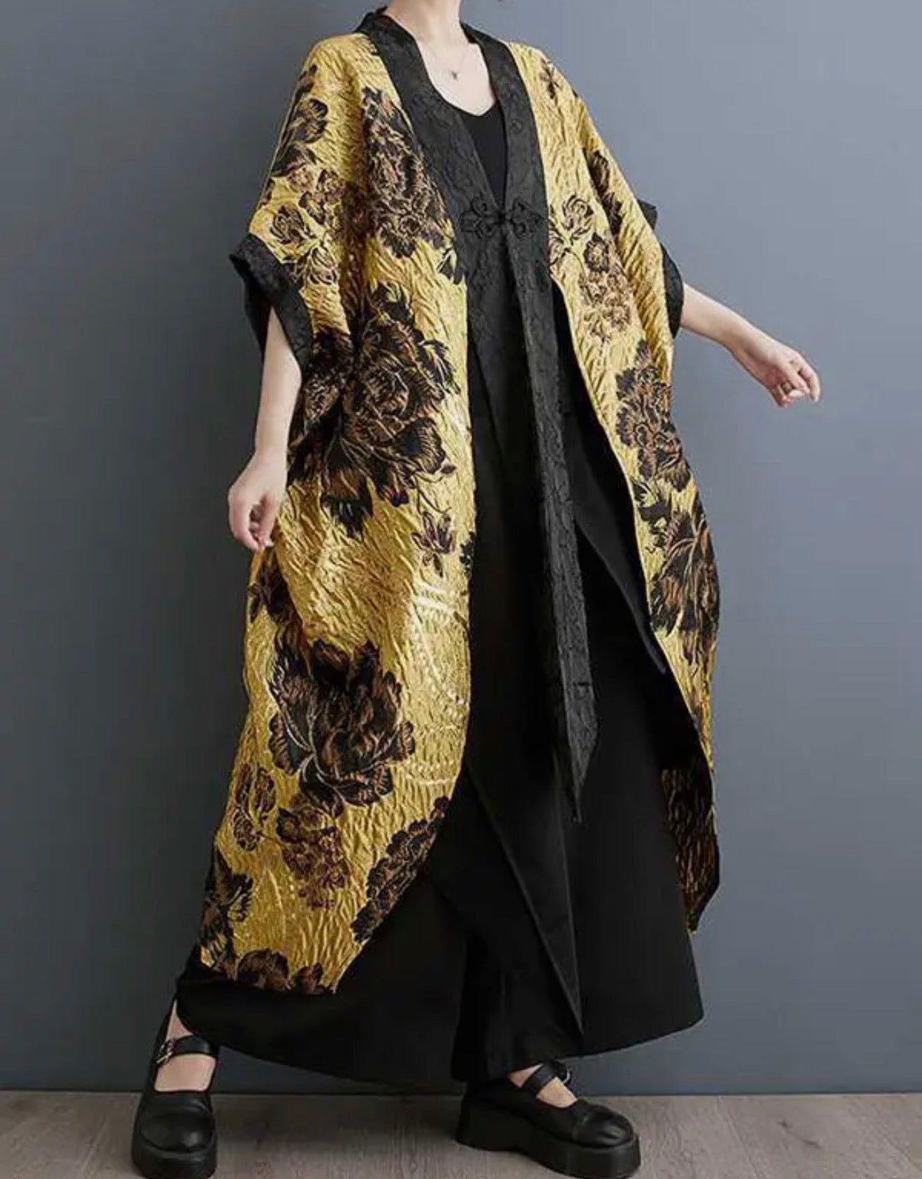 Golden Garden Statement Kimono