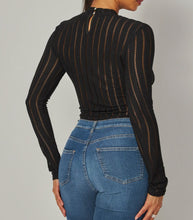 Load image into Gallery viewer, Stripe Mesh Bodysuit
