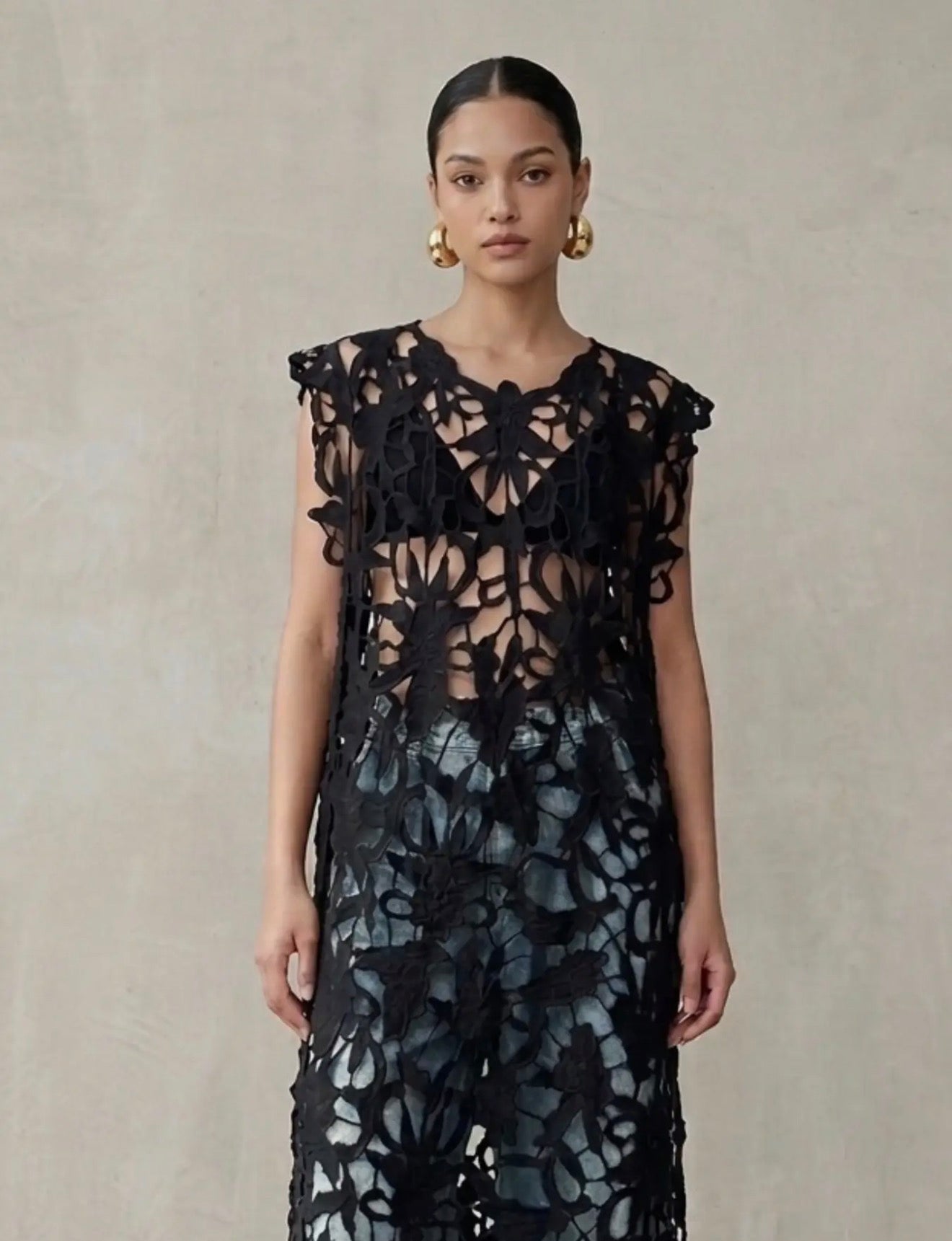 Midnight Garden Lace Tunic