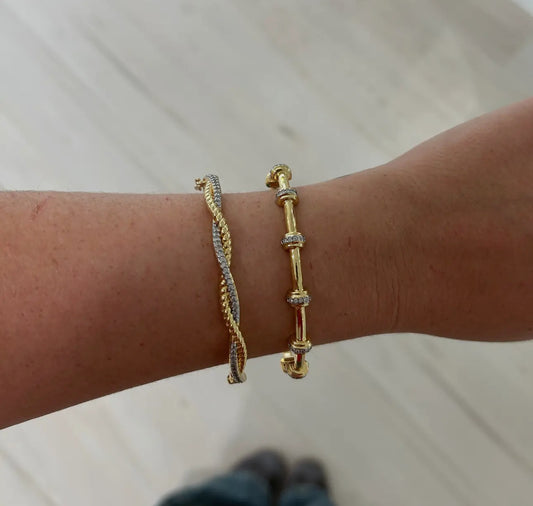 Pave with a Twist Bracelet