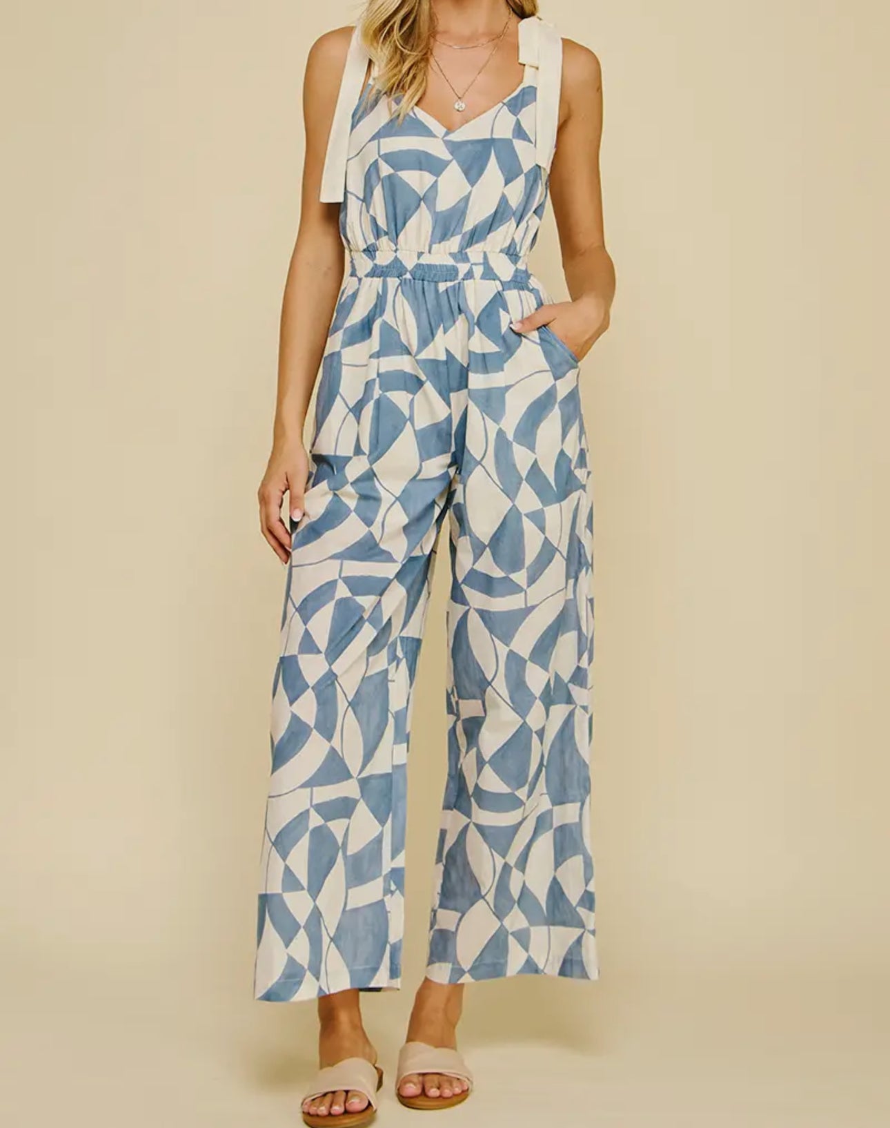 Geometric Print Jumpsuit