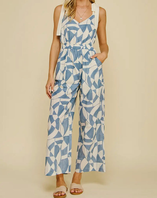 Geometric Print Jumpsuit