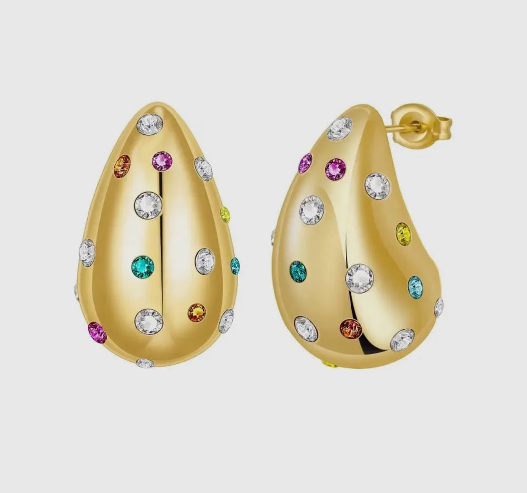 Rainbow Teardrop earrings