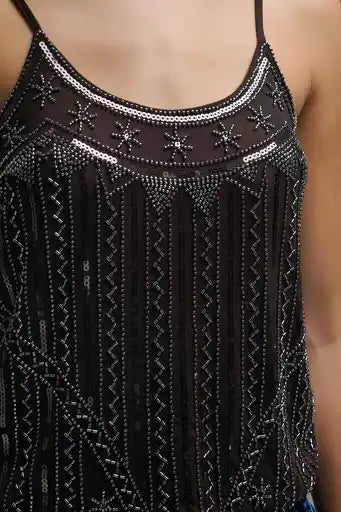 Midnight Stardust Sequin Cami – Chocolate