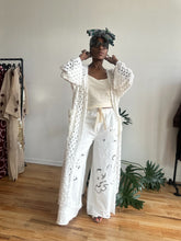 Load image into Gallery viewer, Boho Edge Denim Kimono - WHITE
