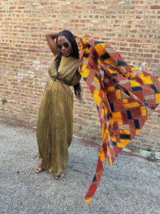 Gold Pleated Jumpsuit