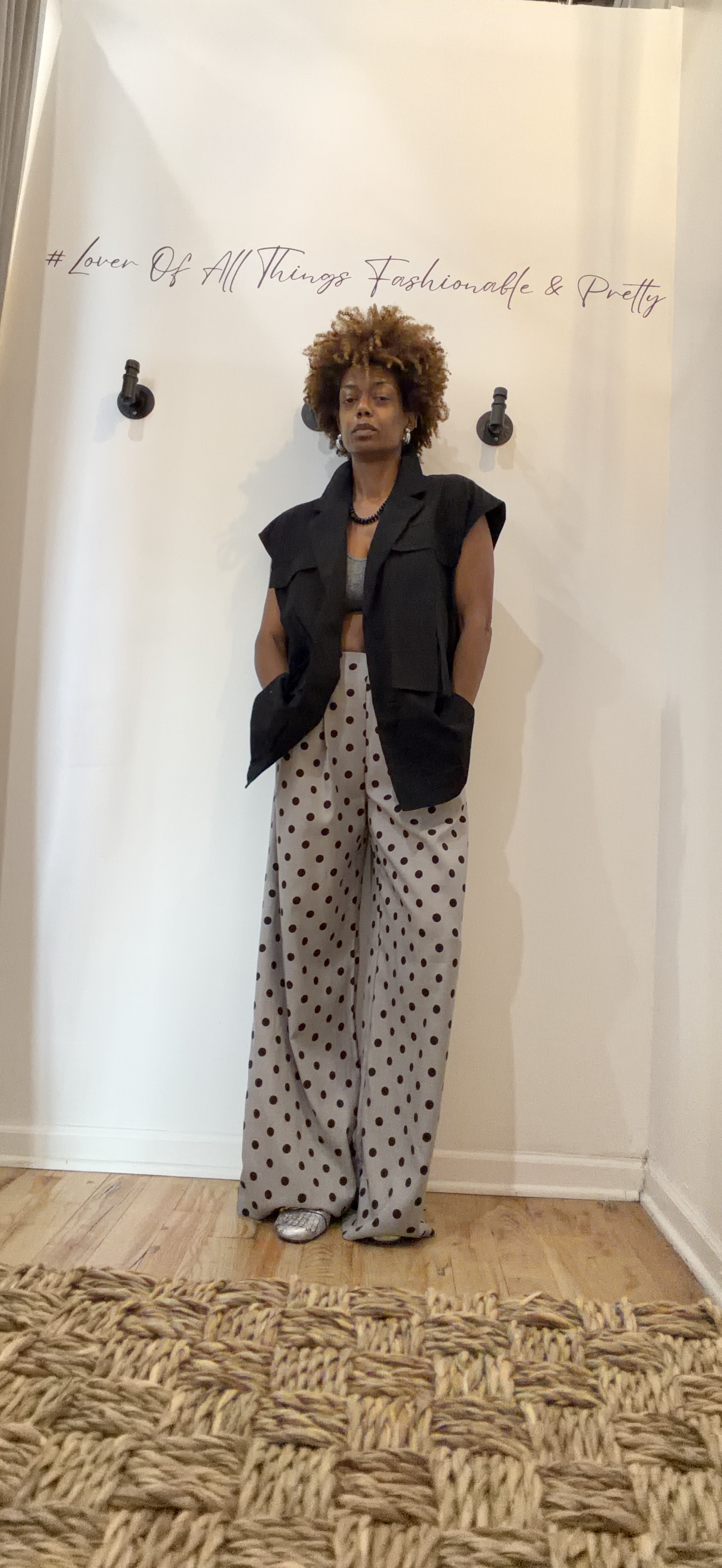Dot & Daring Wide-Leg Trouser