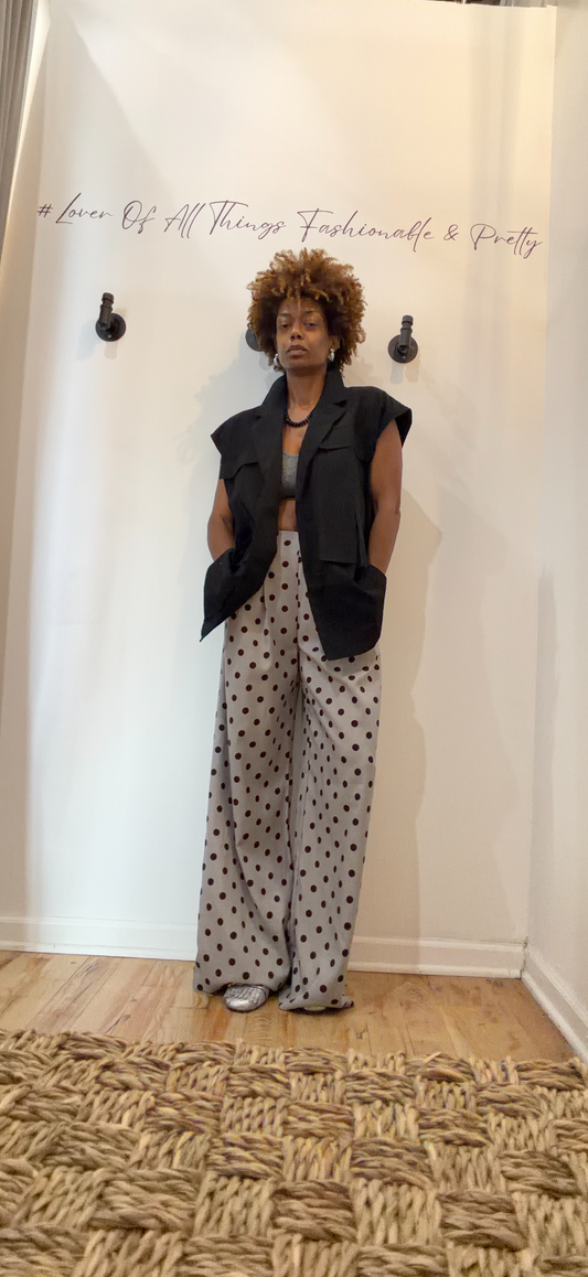 Dot & Daring Wide-Leg Trouser