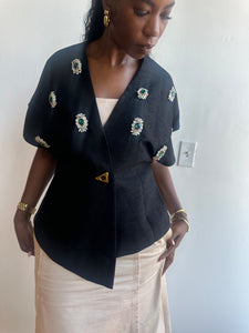 Embellished Wrap Jacket