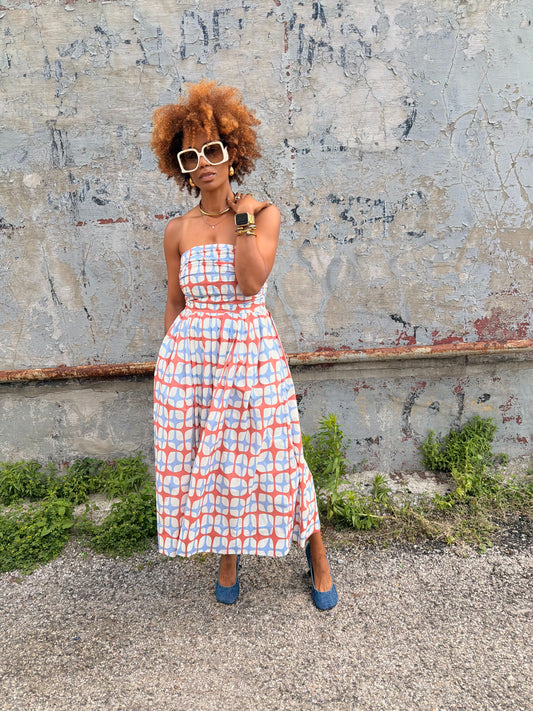 Modern Mosaic Midi Dress