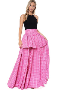Scarlet Gingham Maxi Skirt